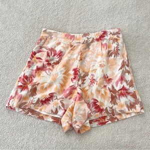 Abercrombie Linen Blend Floral Shorts